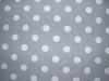 L095 bílý puntík na šedé, 100% bavlna, š.150 cm